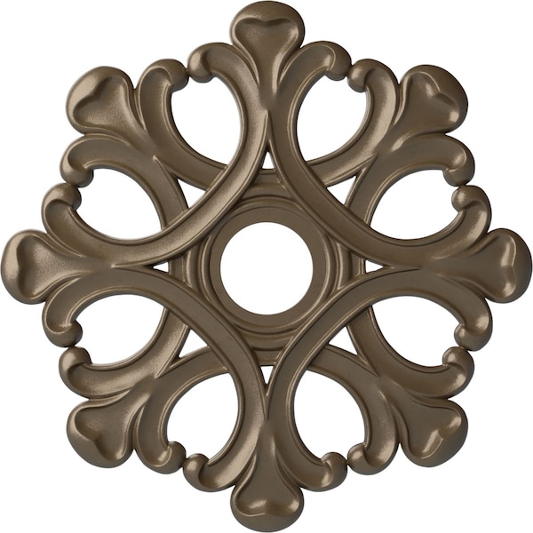 Ekena Millwork Angel Ceiling Medallion (Fits Canopies up to 4 3/8"), 20 7/8"OD x 3 5/8"ID x 1"P, Warm Silver CM20ANWSS - main